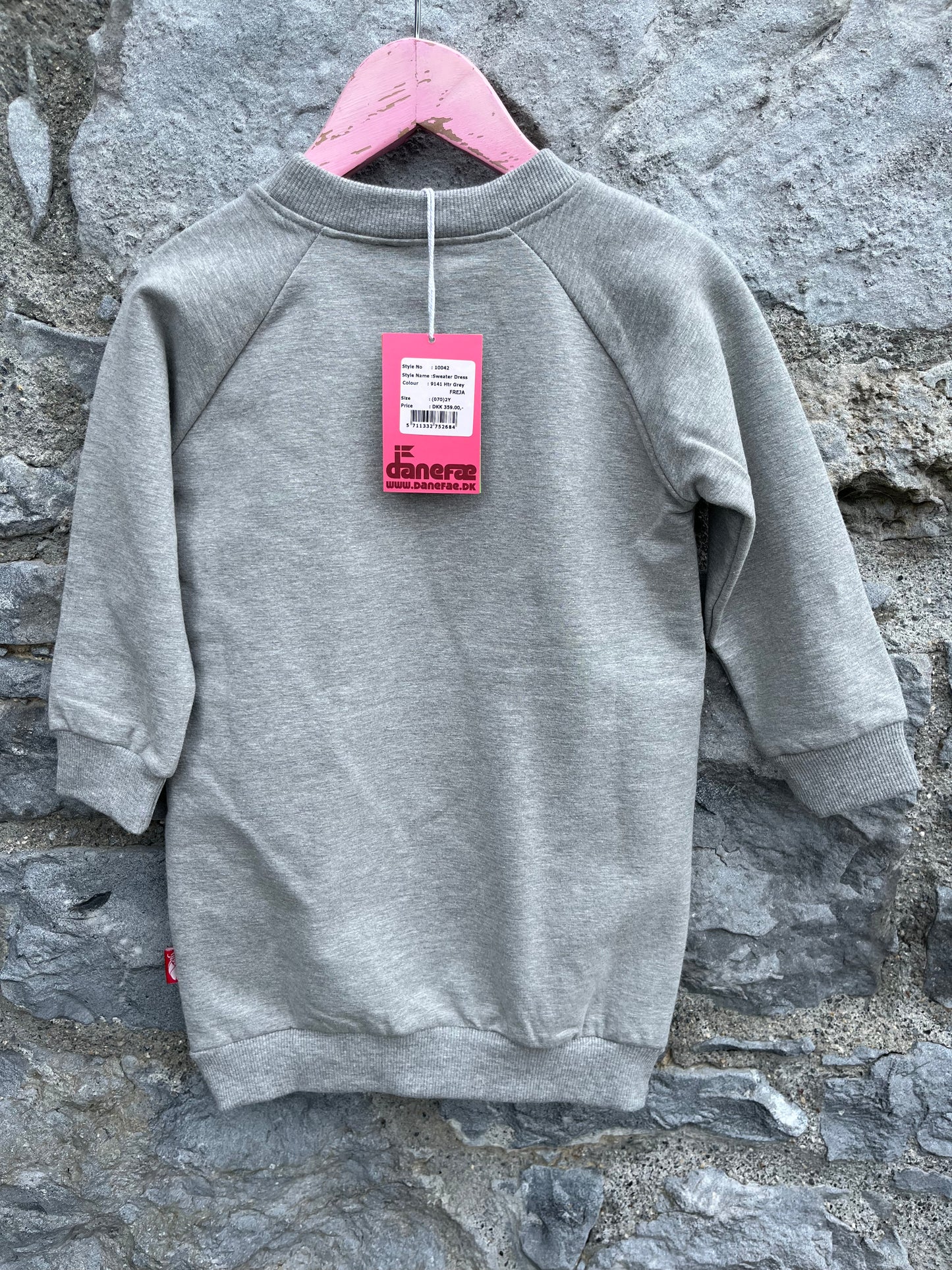 Grey Freya sweatshirt dress  2-3y (92-98cm)