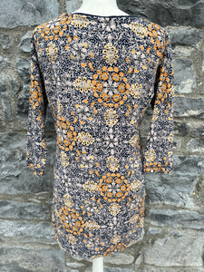 Floral navy tunic   uk 8