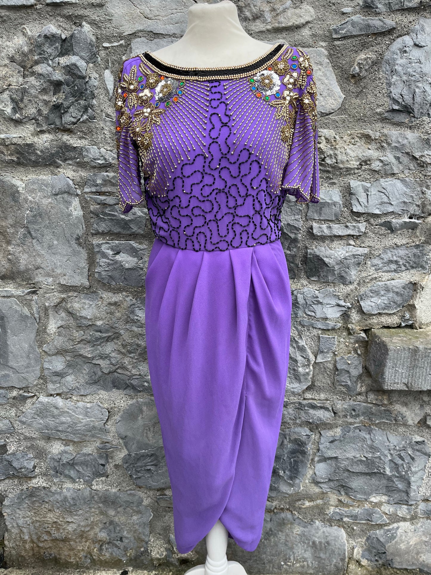 Purple sequin dress uk 8-10