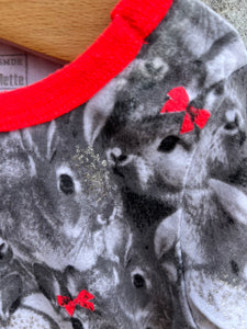 Grey bunnies top   3-6m (62-68cm)