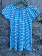 Load image into Gallery viewer, Blue stripy dress    4-5y (104-110cm)

