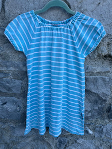 Blue stripy dress    4-5y (104-110cm)