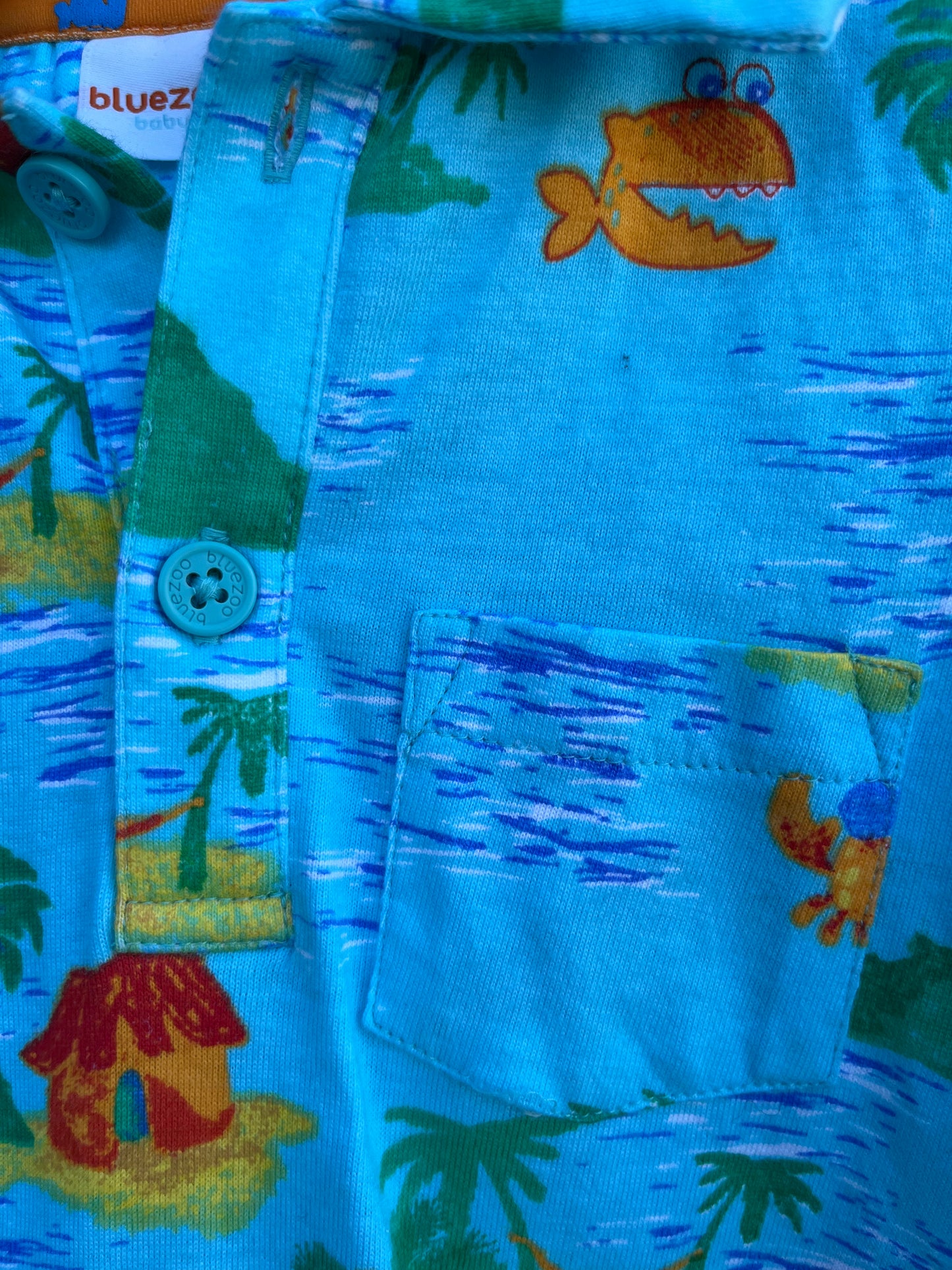 Tropical islands rompers  3-6m (62-68cm)