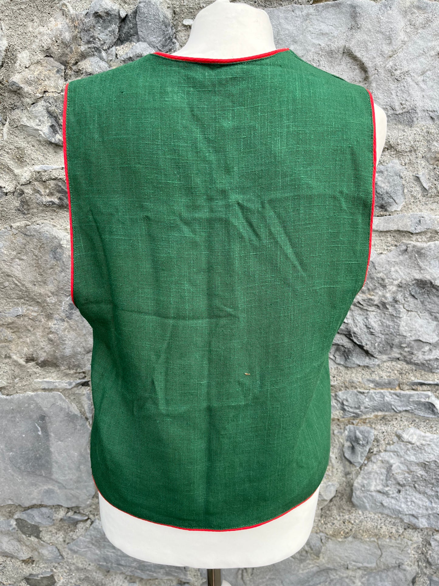 Green folk waistcoat    uk 12