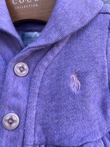 RL lilac sweatshirt jacket  0-3m (56-62cm)