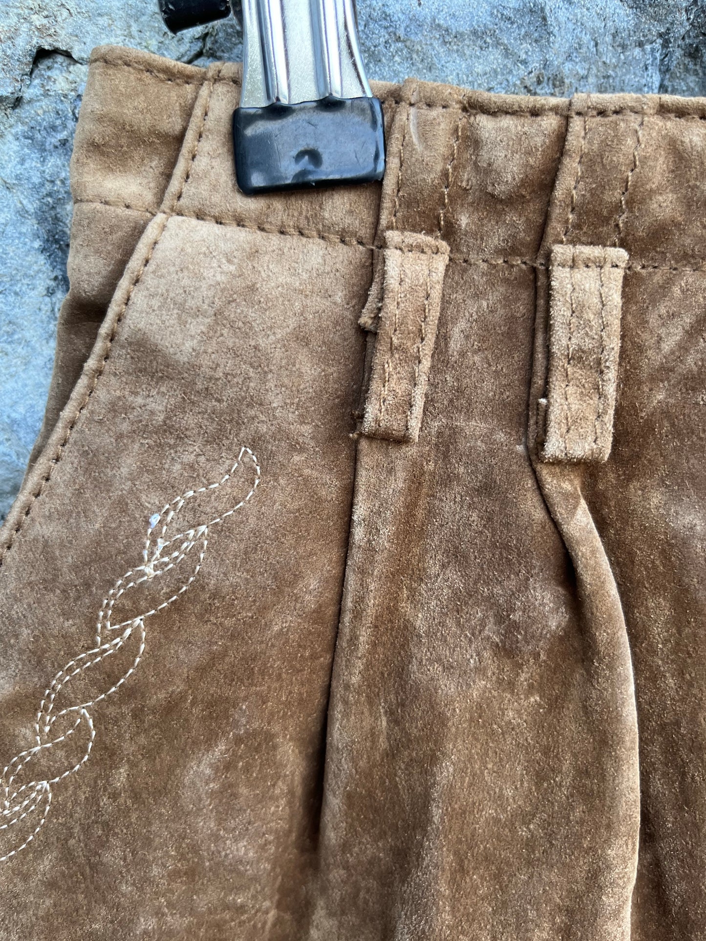 Brown suede pants  8-9y (128-134cm)