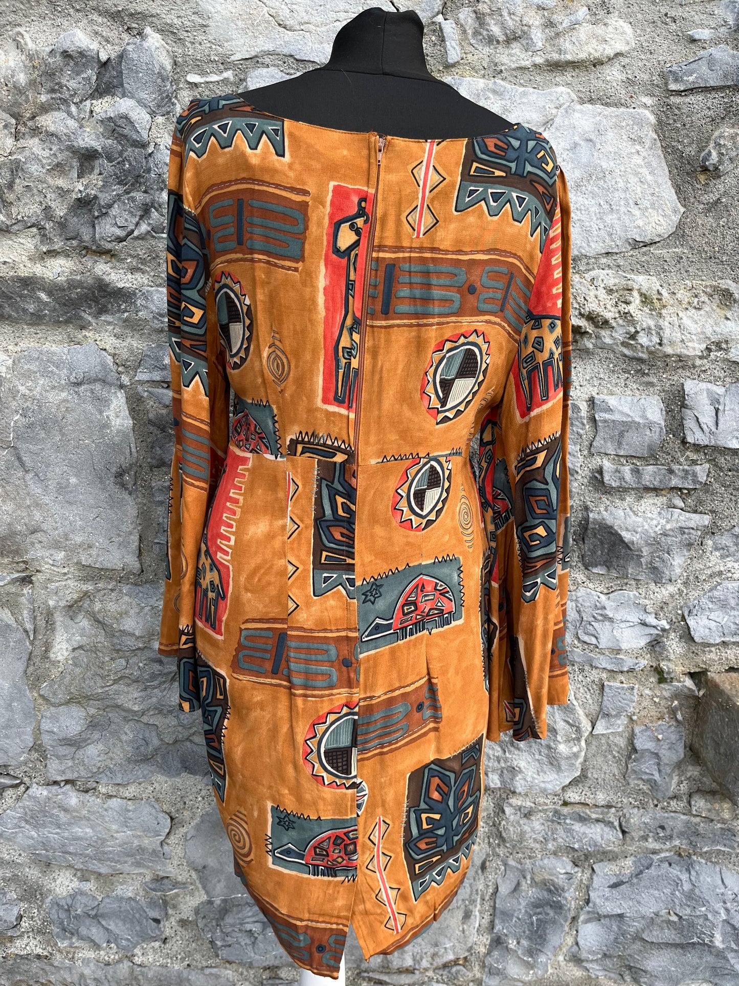 80s geometric dress uk 8