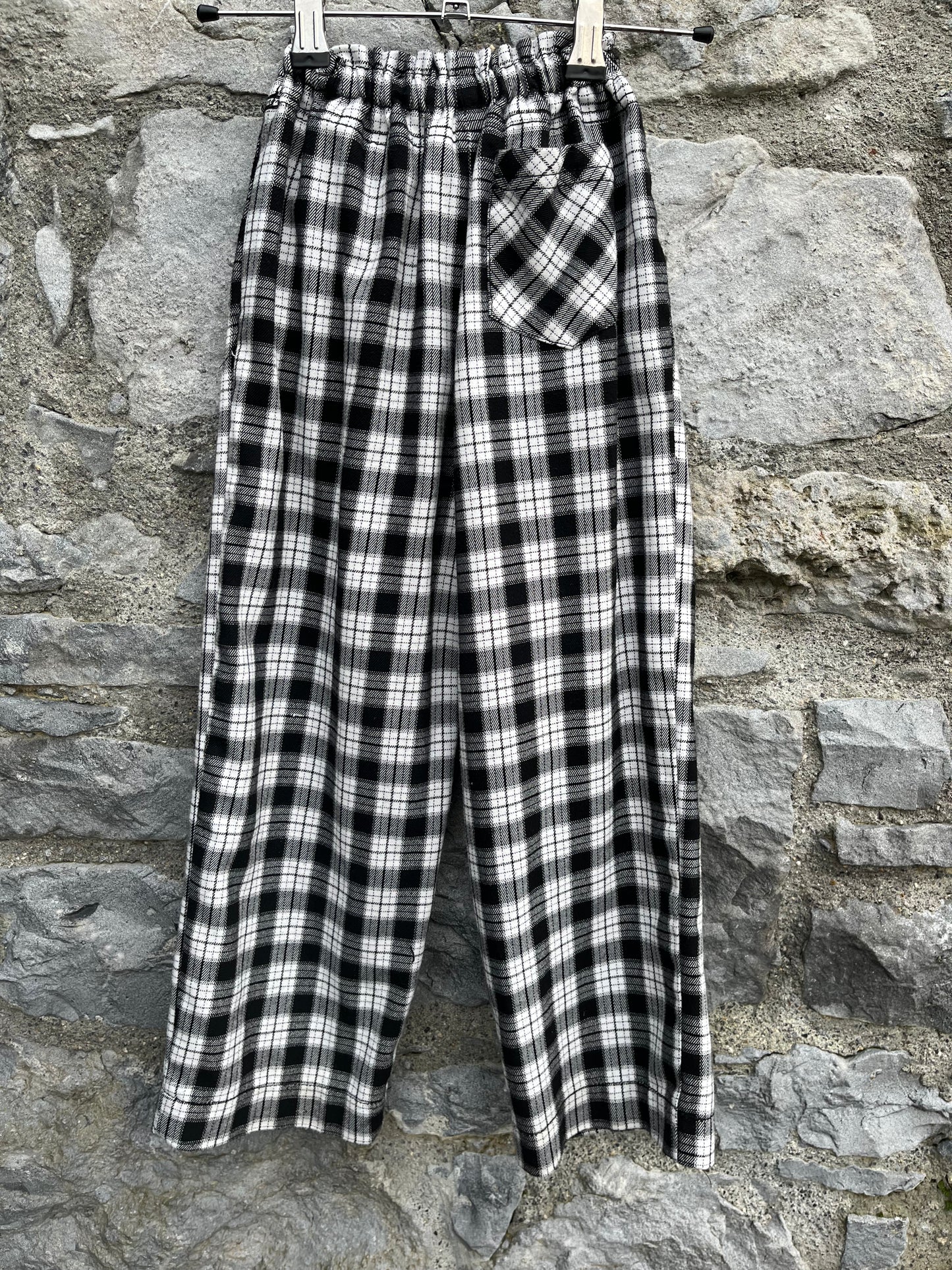 Black&white check pants  7-8y (122-128cm)