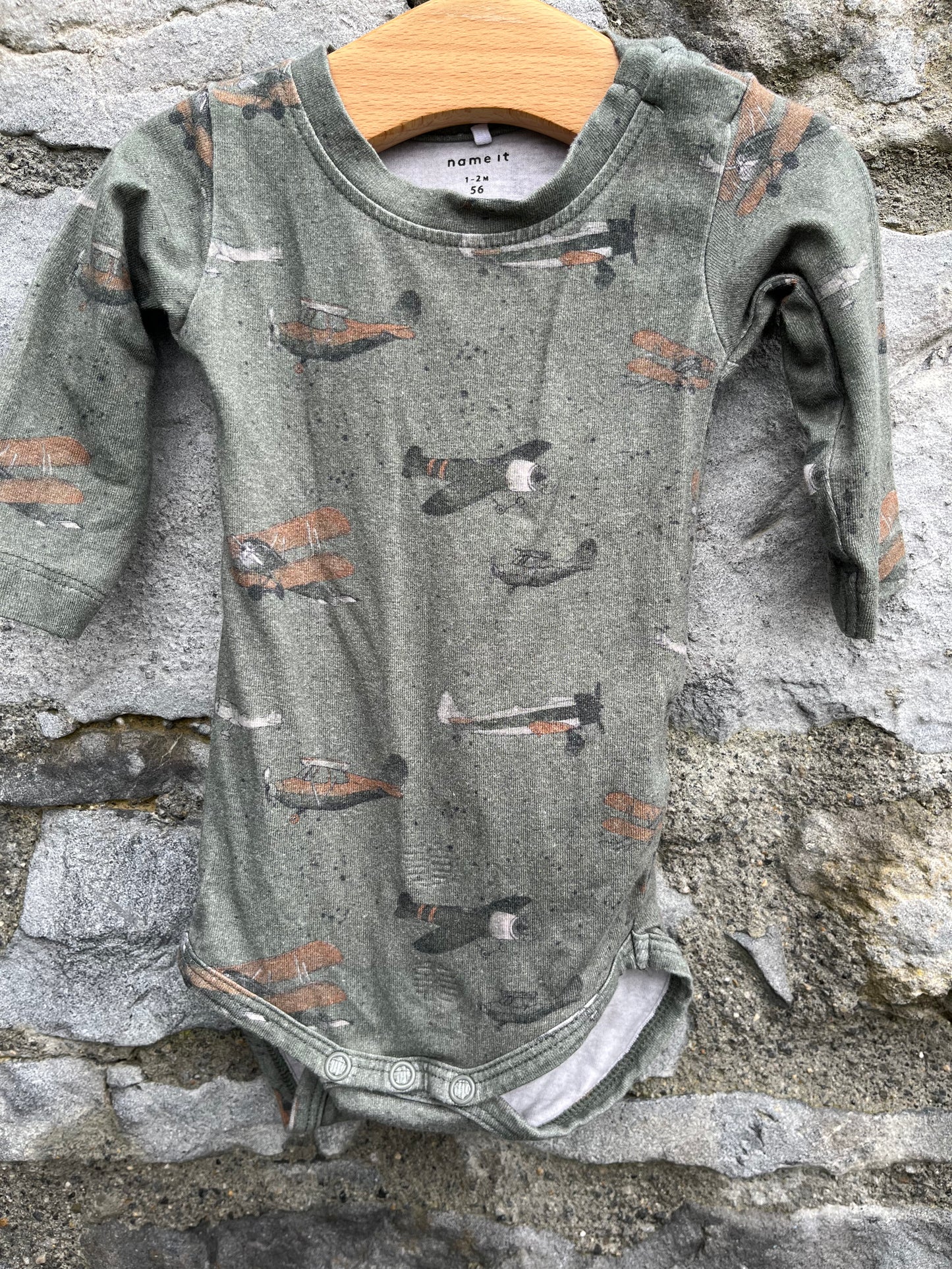 Planes khaki vest&dungaress  0-1m (50-56cm)