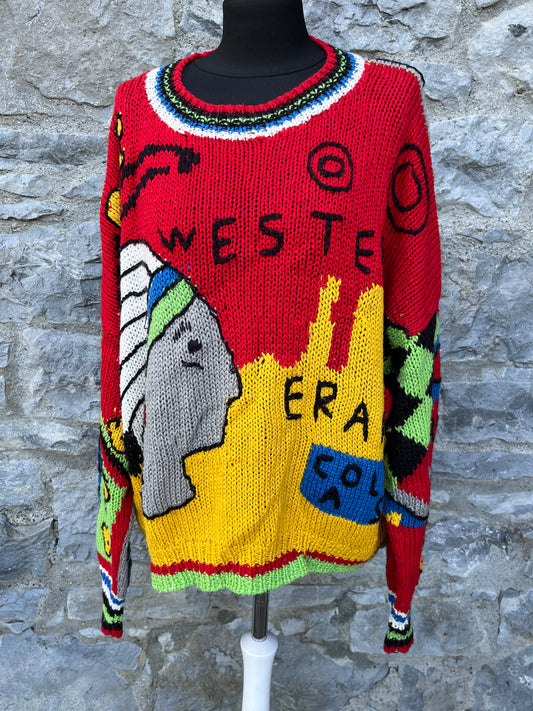 80s abstract jumper  XL