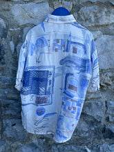 Load image into Gallery viewer, 80s Beige&amp;black abstract shirt  7-8y (122-128cm)
