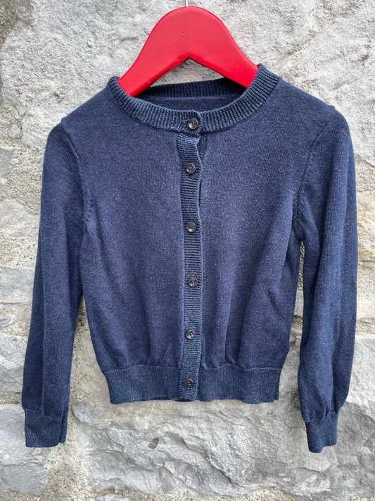 Navy cardigan  3y (98cm)