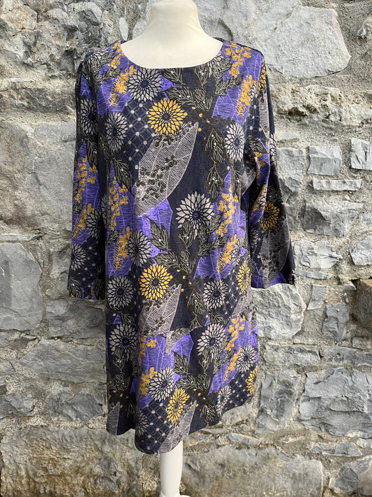 Charcoal&purple tunic  uk 18