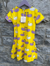 Load image into Gallery viewer, Yellow swans dress   7-8y (122-128cm)
