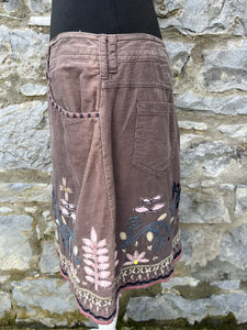 Brown cord skirt uk 10-12