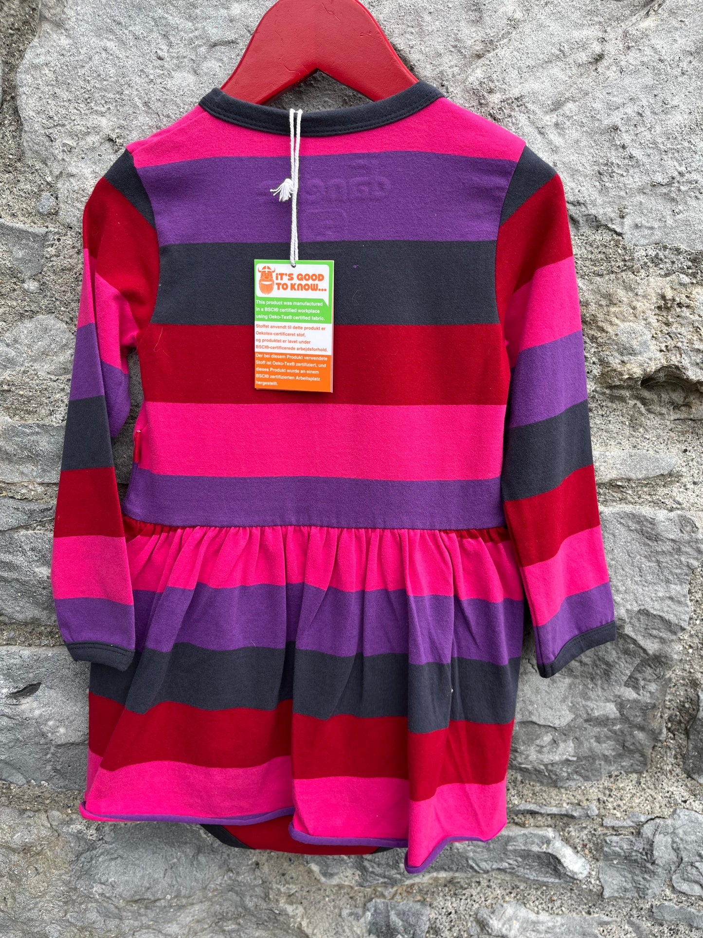 Stripy dress with vest   2-3y (92-98cm)