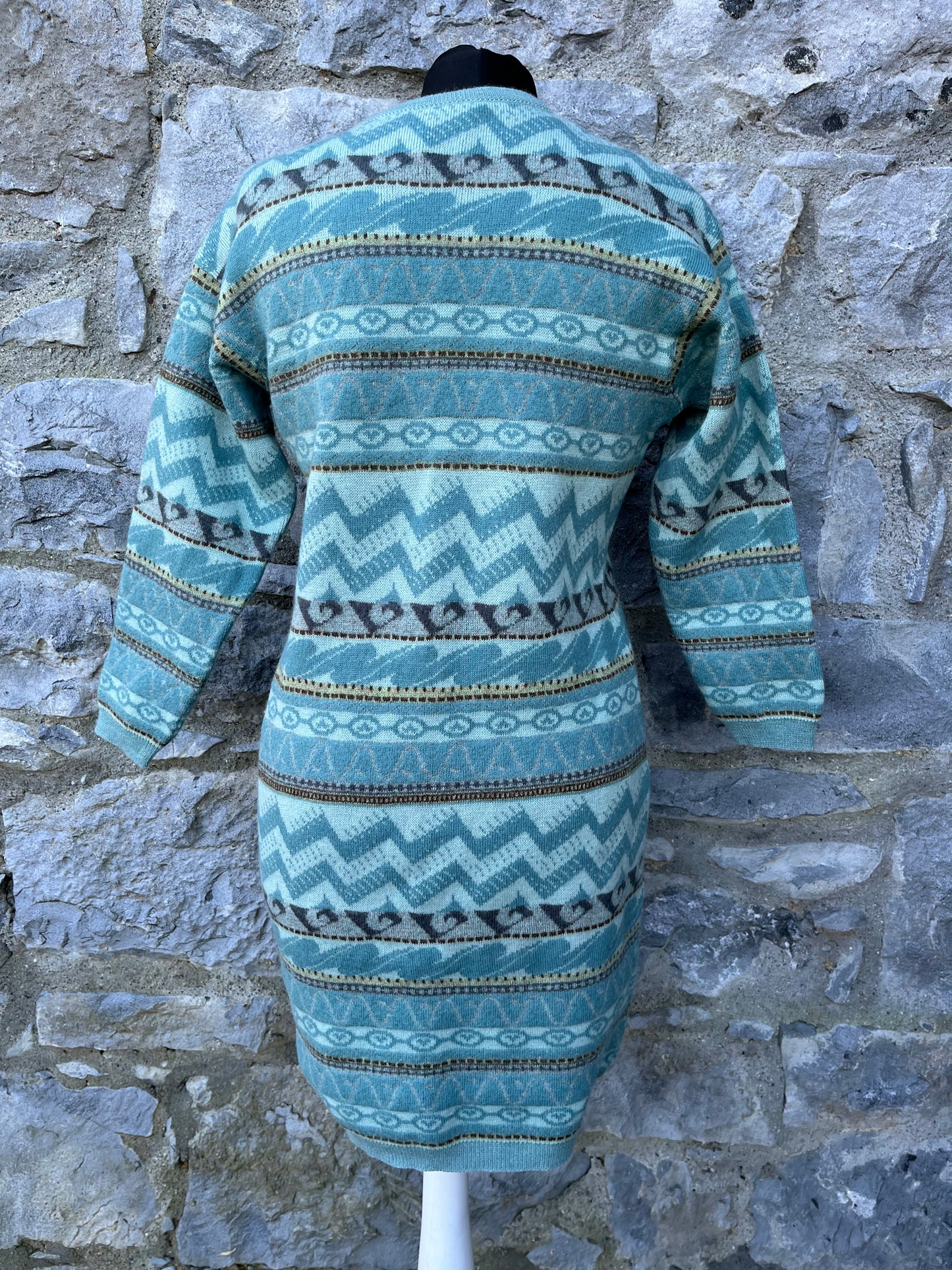 80s geometric jumper dress uk 10