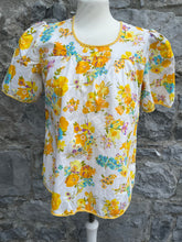 Load image into Gallery viewer, Yellow floral top uk 8
