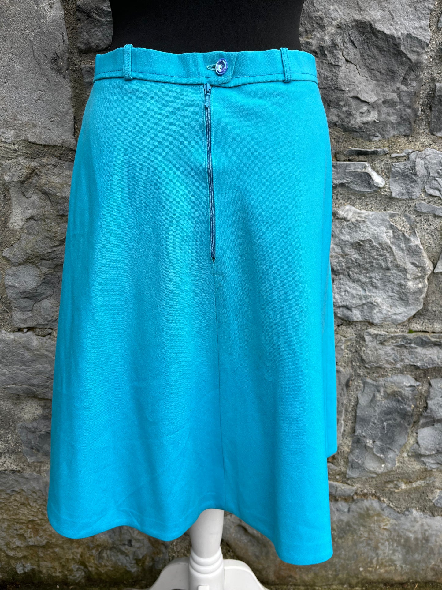 70s A-line blue skirt uk 8-10