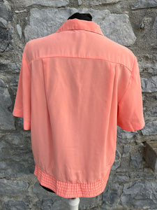 80s peach blouse 12-14