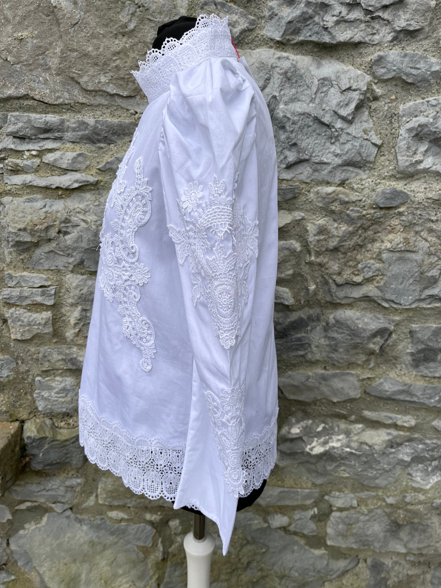 White Victorian style blouse uk 8