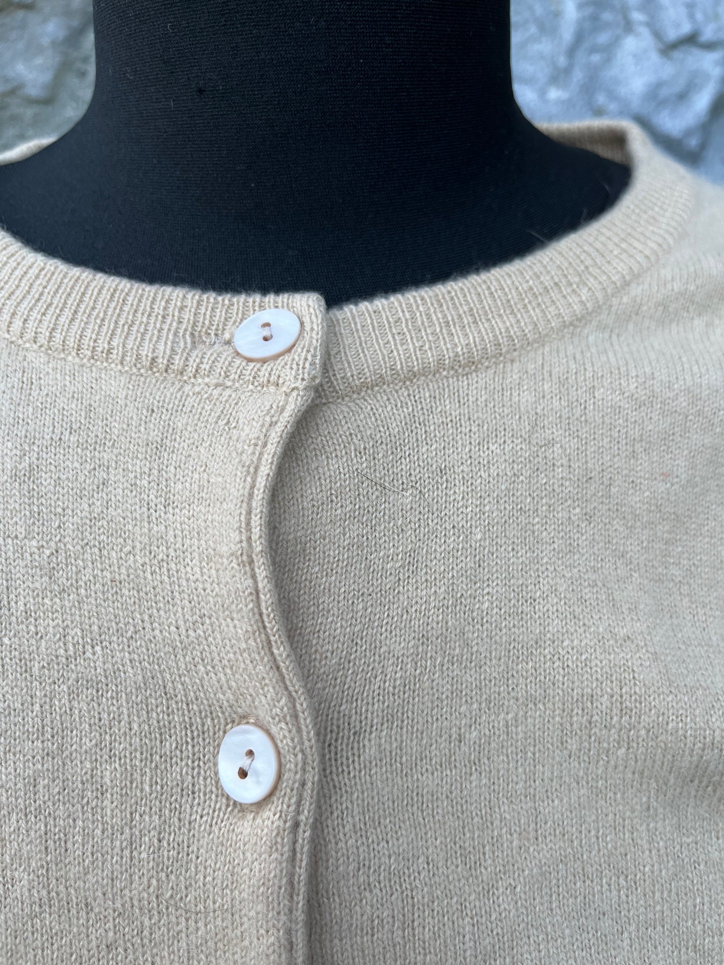 Beige cashmere cardigan uk 12-14