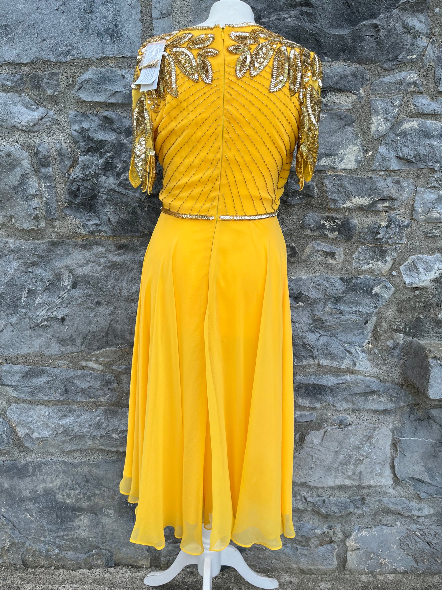 Yellow sequins dress uk 6-8