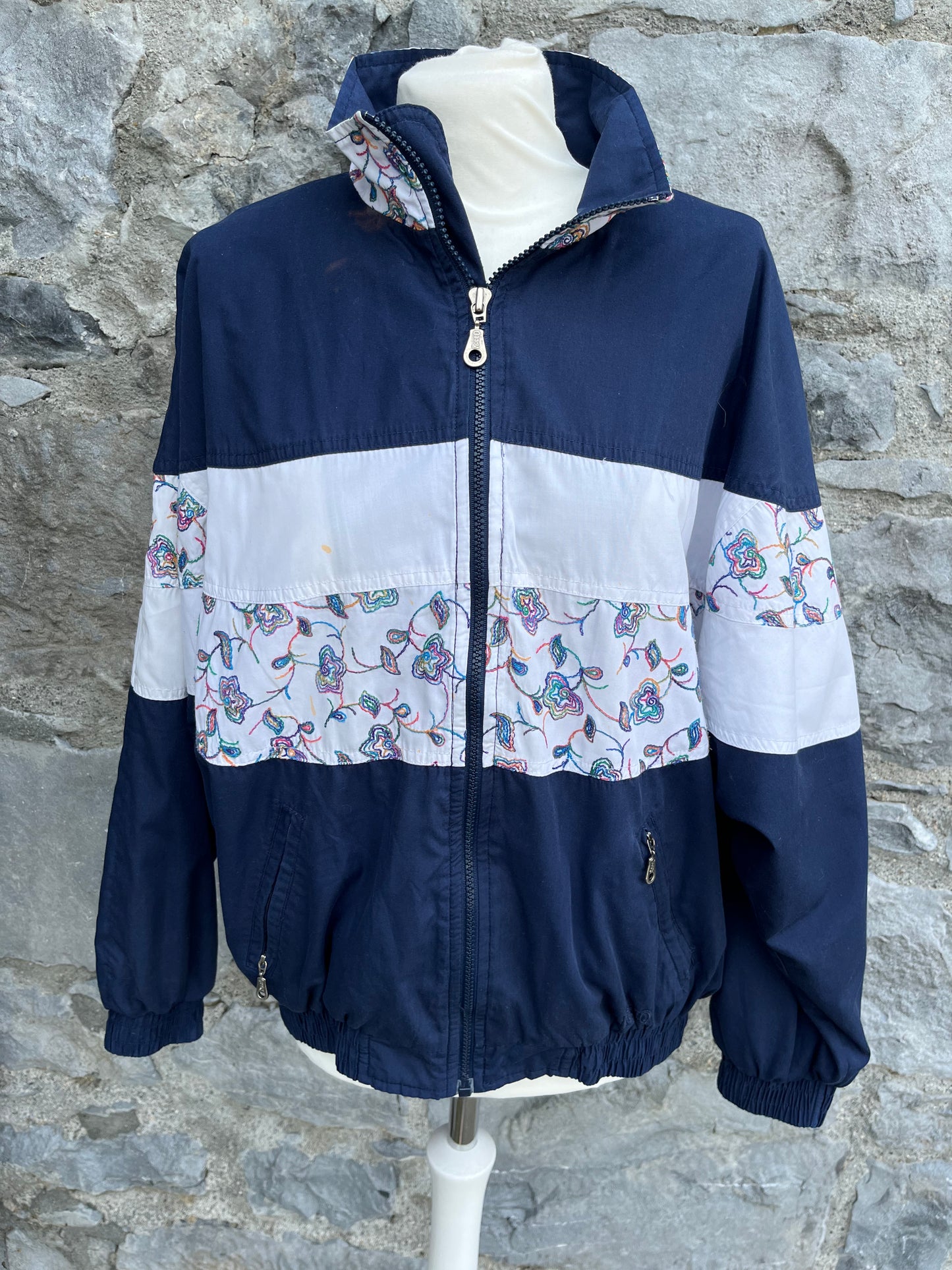 80s floral sport jacket uk 12