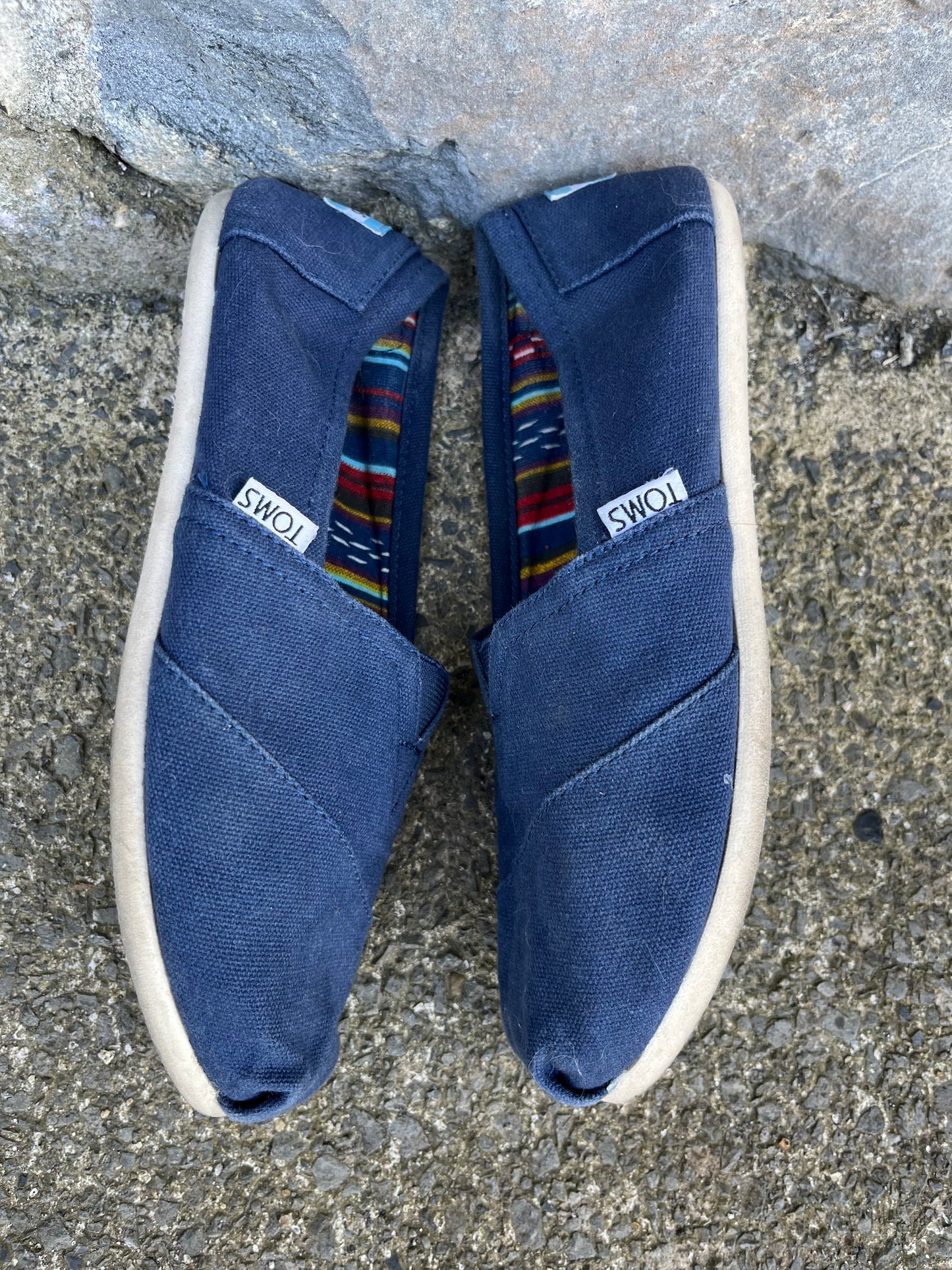 Navy Toms uk 4.5 (eu 37.5)