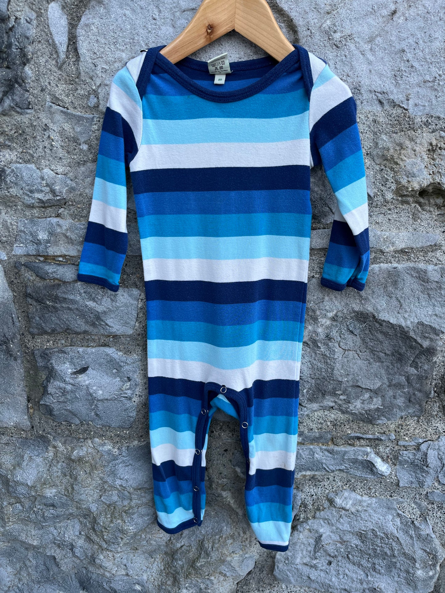 Blue&navy stripy onesie 9-12m (74-80cm)