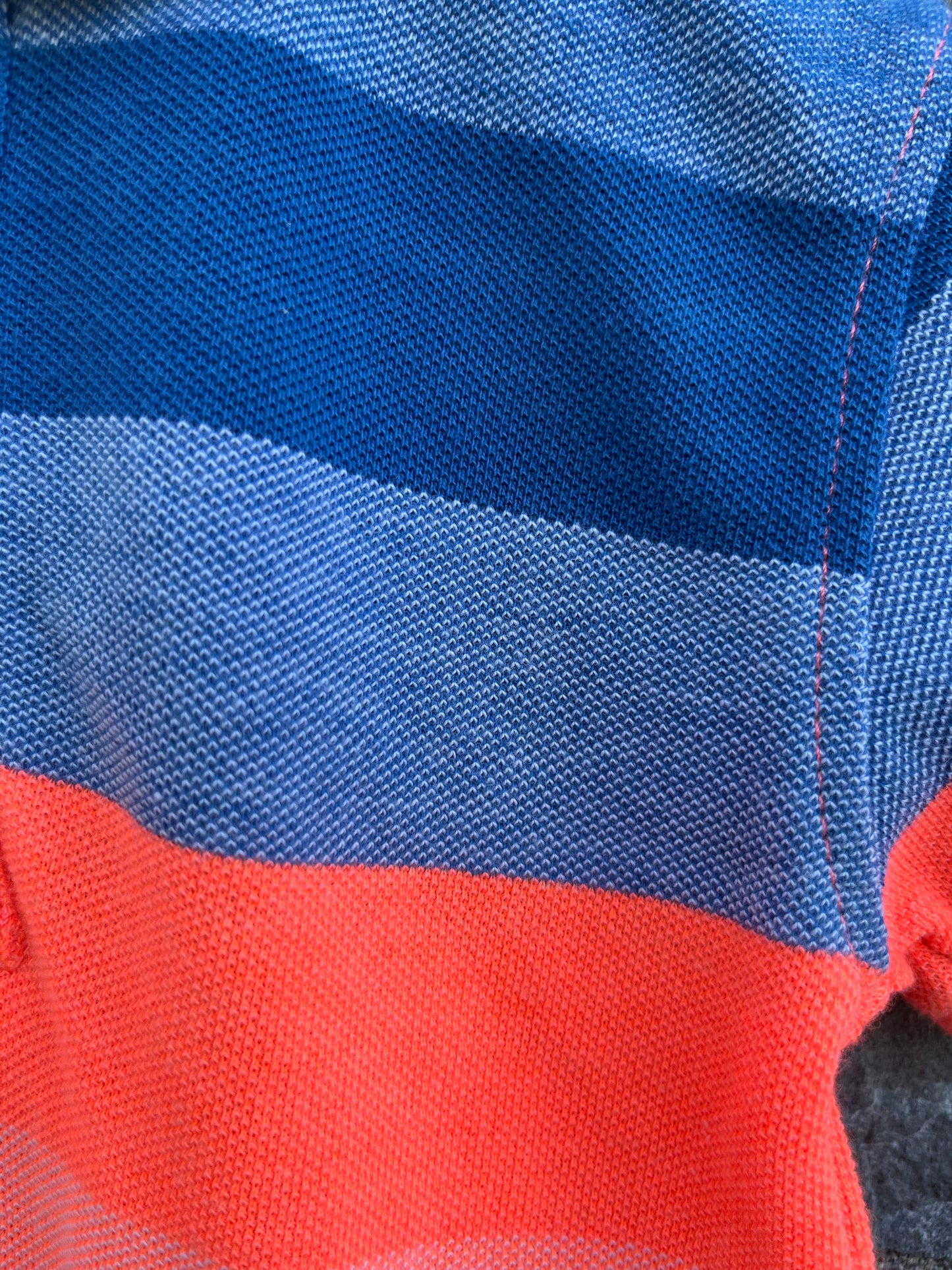 Blue&orange polo top    6-9m (68-74cm)