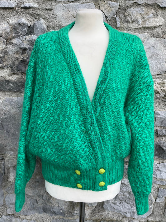 80s green cardigan uk 14-16