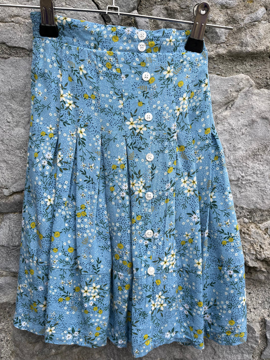 Blue floral midi skirt   2-3y (92-98cm)