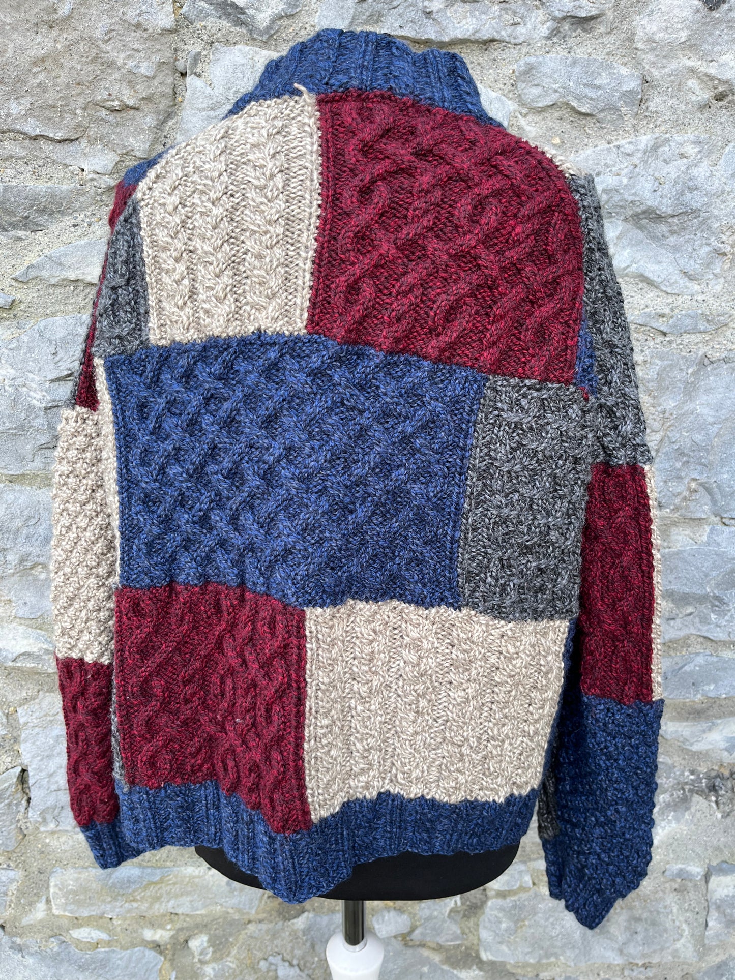 Patchwork woolly cardigan uk 12-14