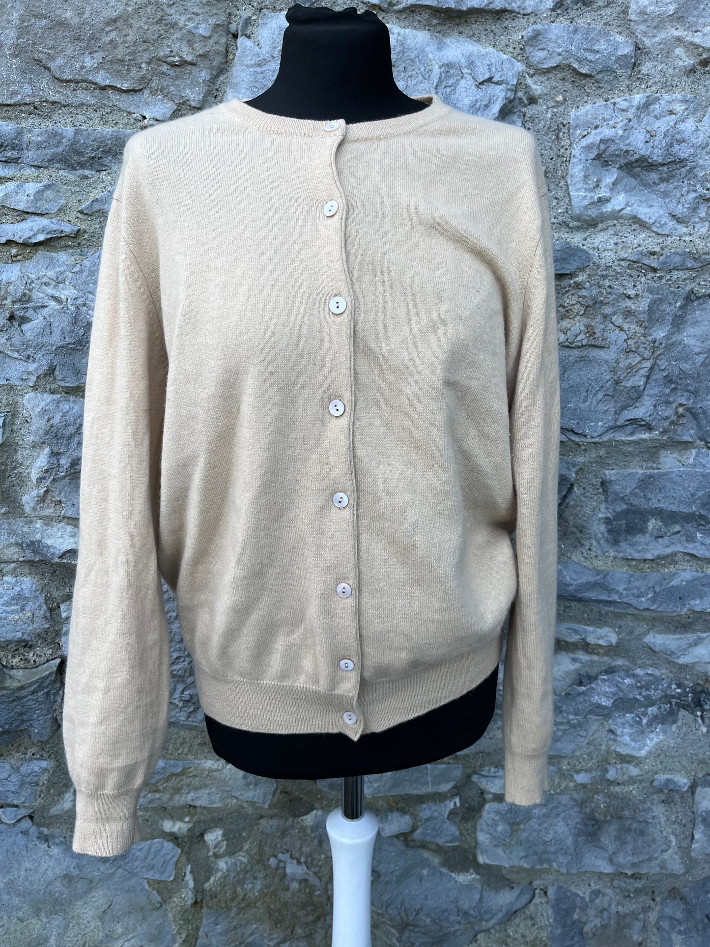 Beige cashmere cardigan uk 12-14