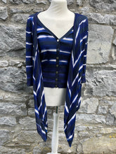 Load image into Gallery viewer, Blue stripy cardigan uk 8-10
