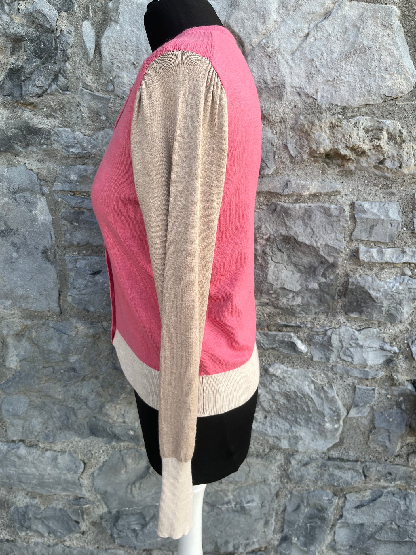 Pink&beige cardigan uk 6-8