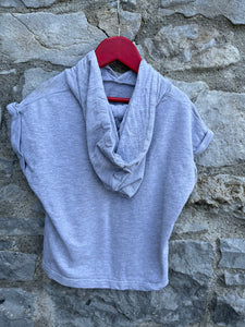 Grey hooded top  9-10y (134-140cm)