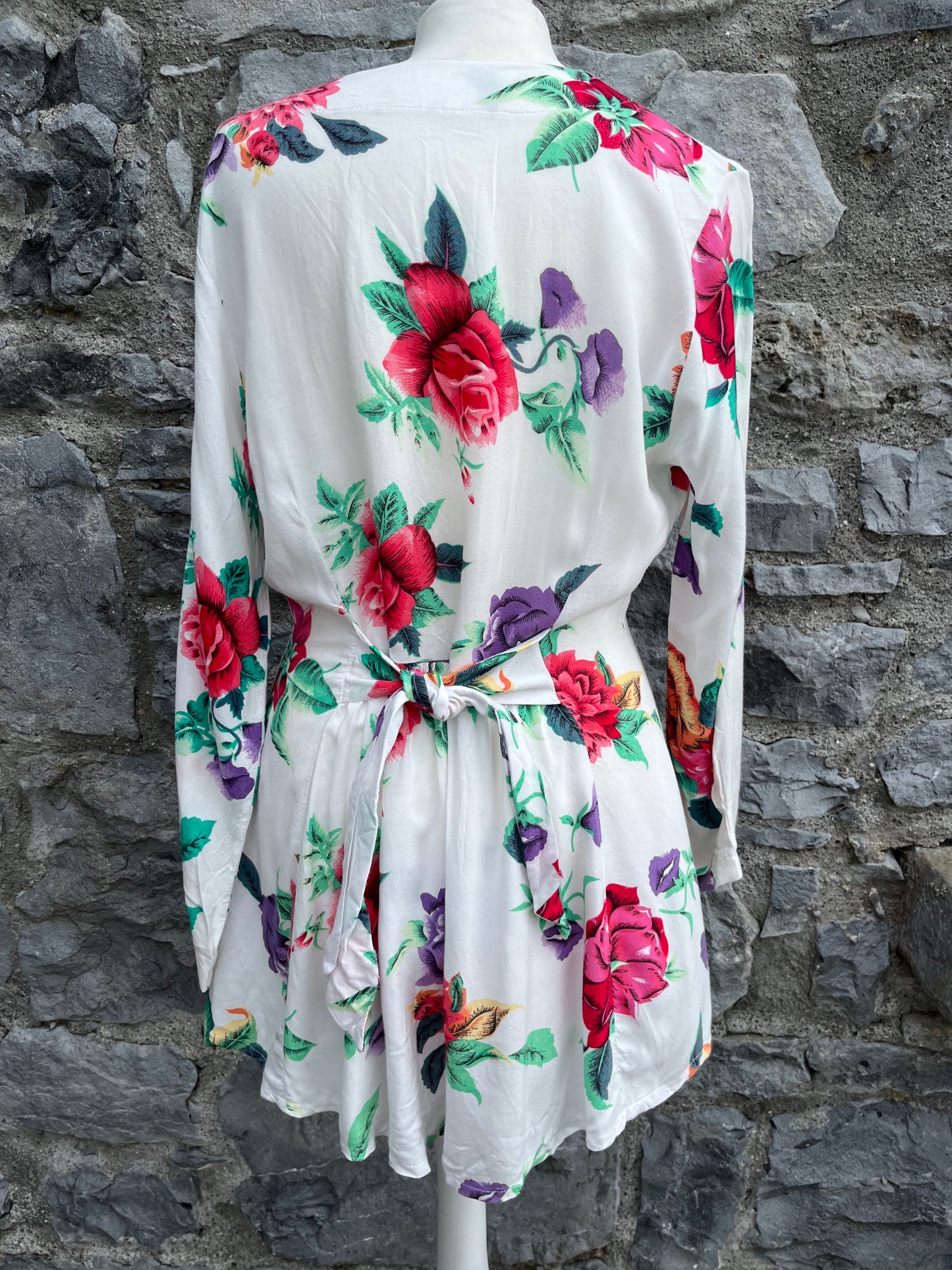 80s floral tunic uk 8-10