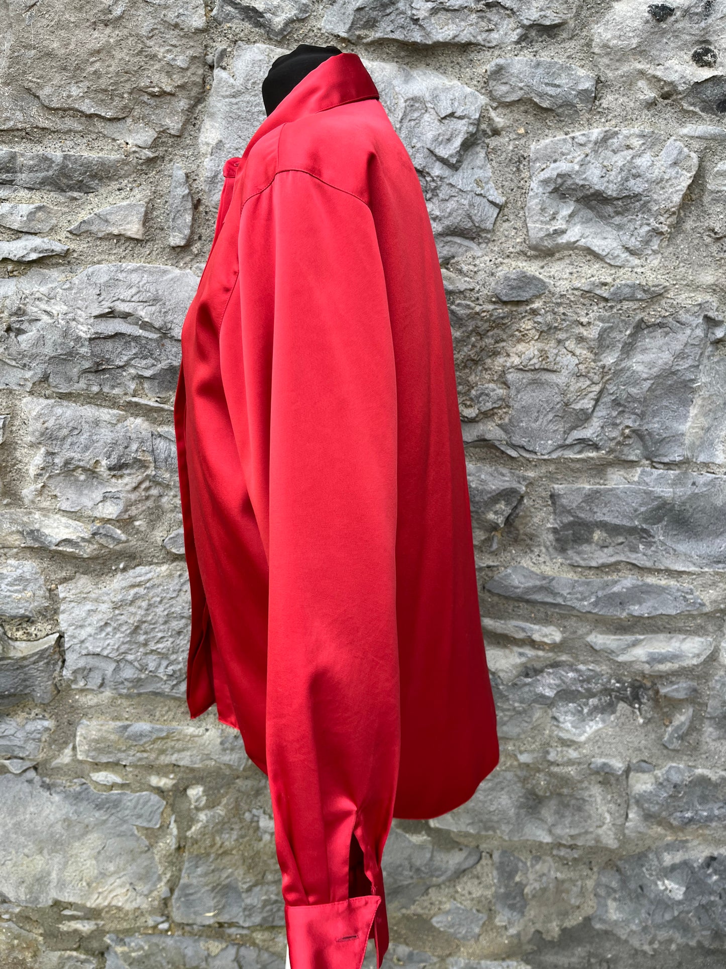 90s red blouse uk 12