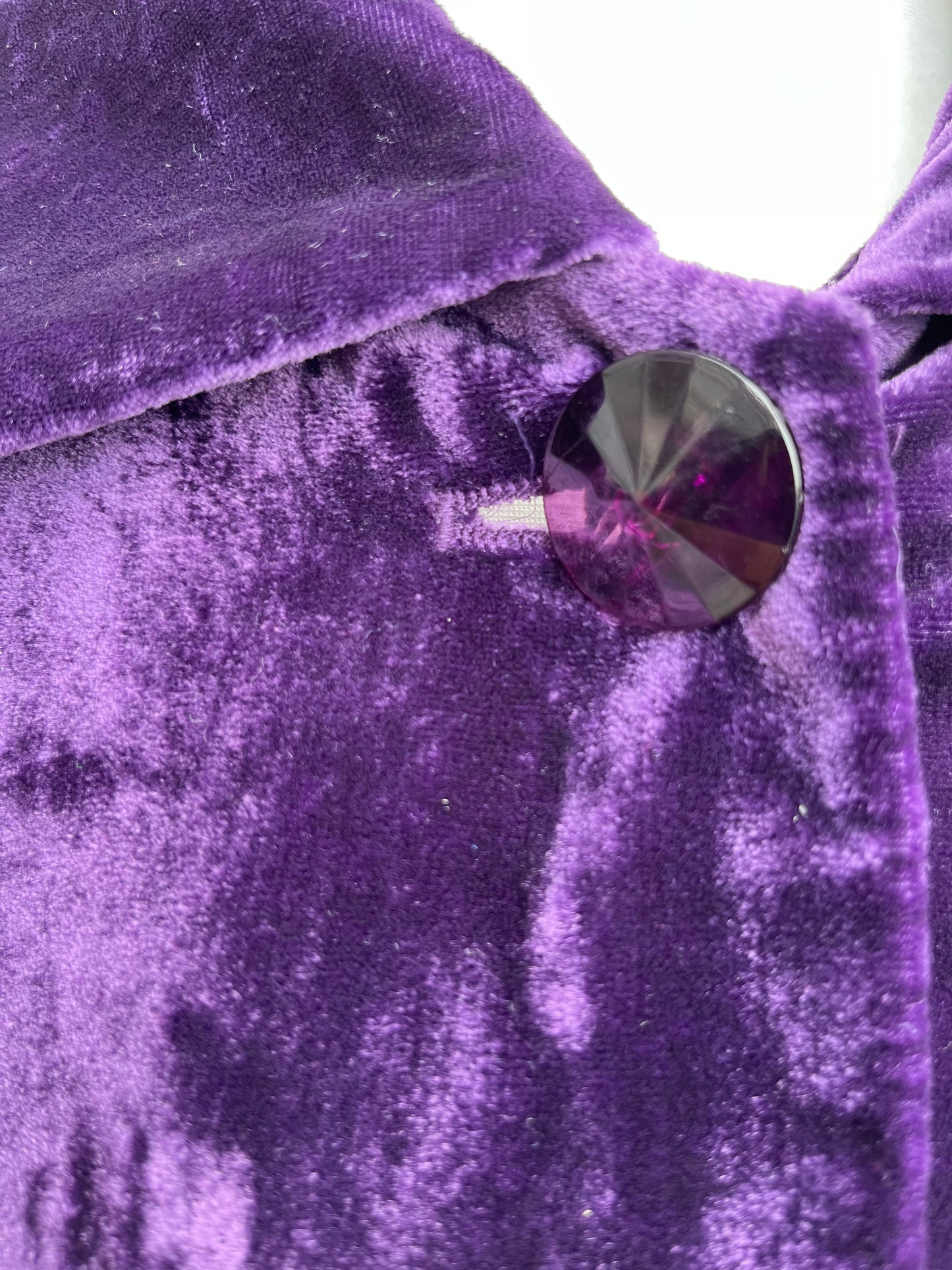 Purple velvet coat uk 8-10