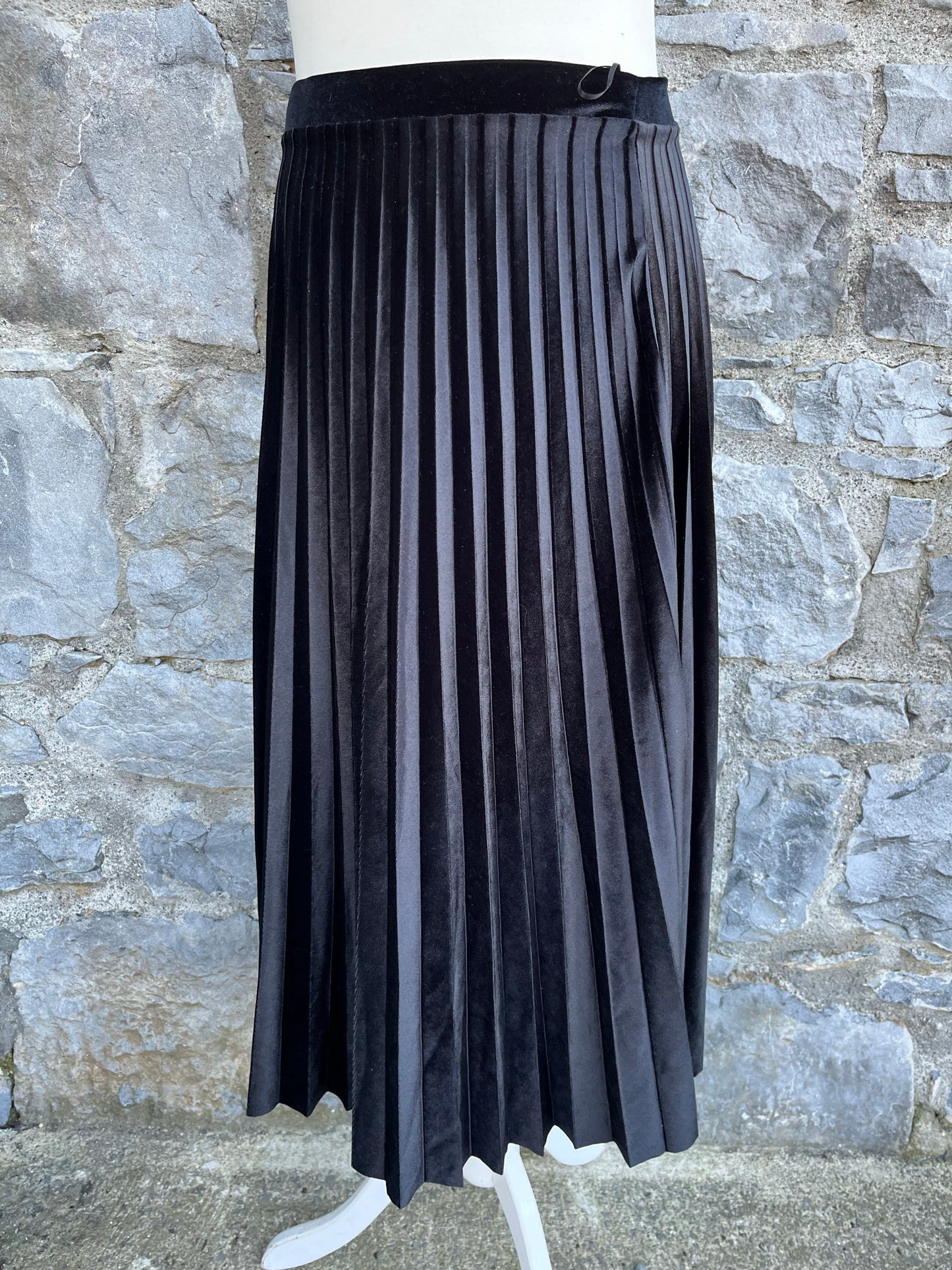 Velvet pleated skirt   uk 10