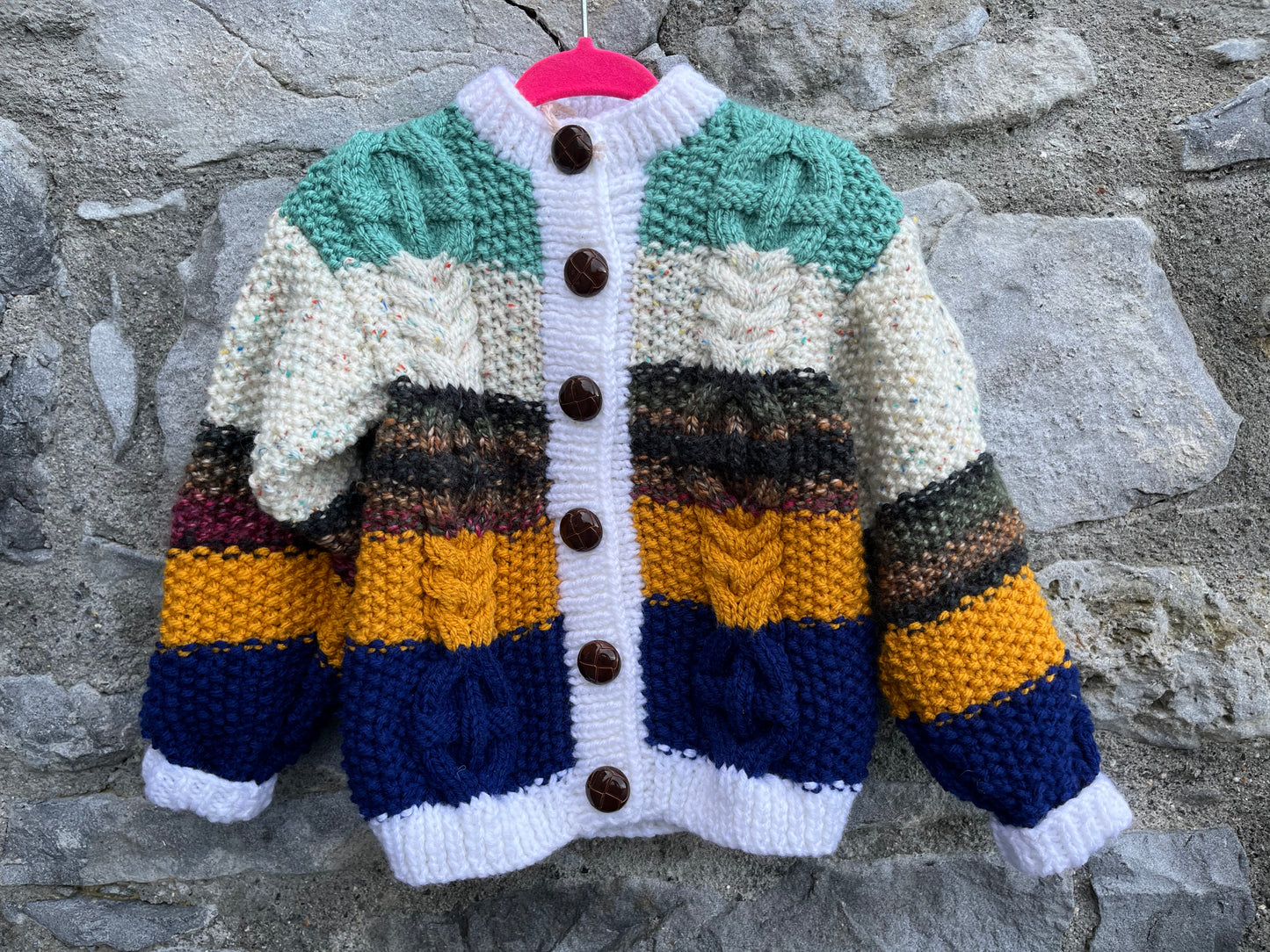 Melange stripes cardigan   2-3y (92-98cm)