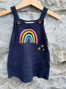 Rainbow knitted pinafore   3-6m (62-68cm)