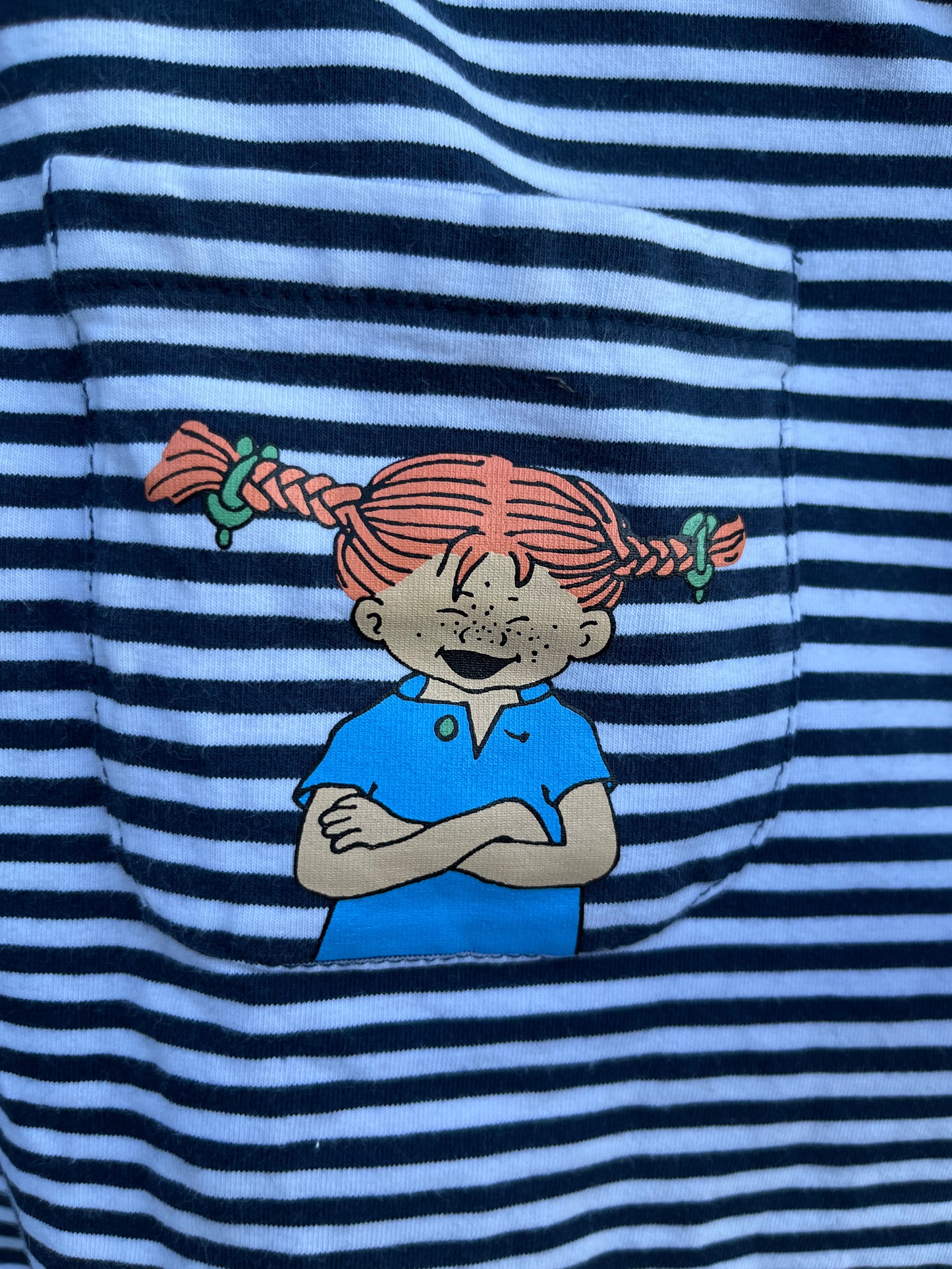 Stripy Pippi pinafore    5-6y (110-116cm)