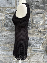 Load image into Gallery viewer, Black chevron dress  uk 6
