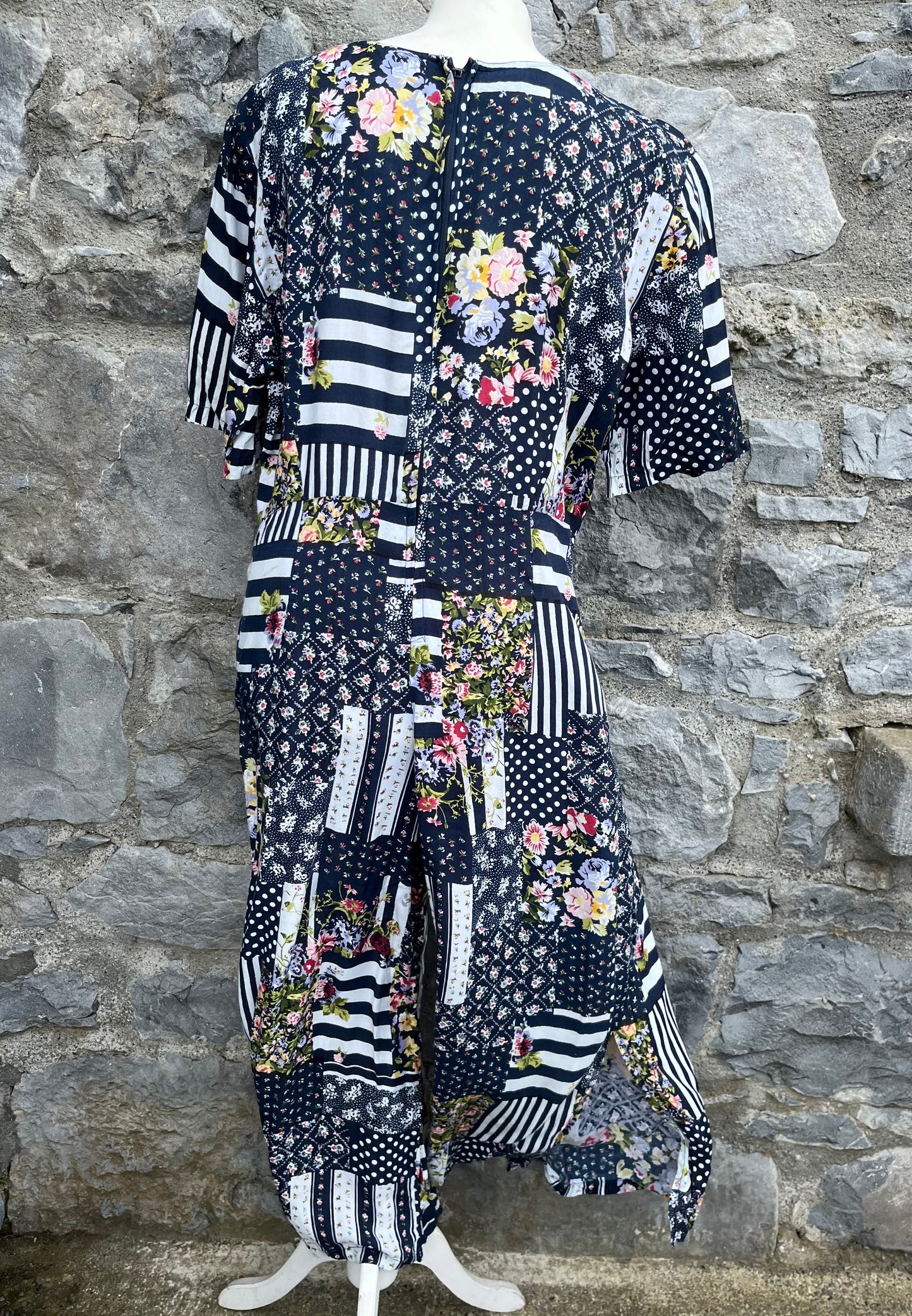 90s patchwork jumpsuit uk 10