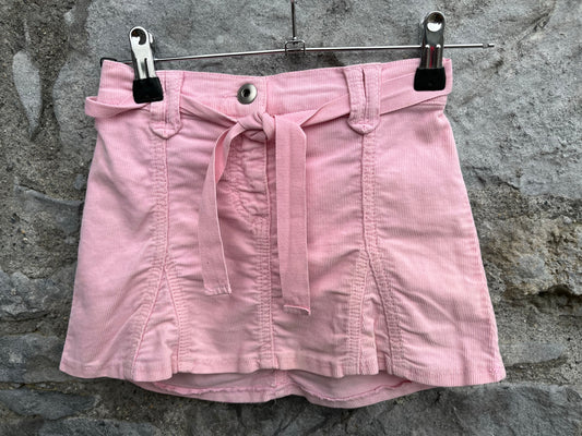 Pink cord skirt   6y (116cm)