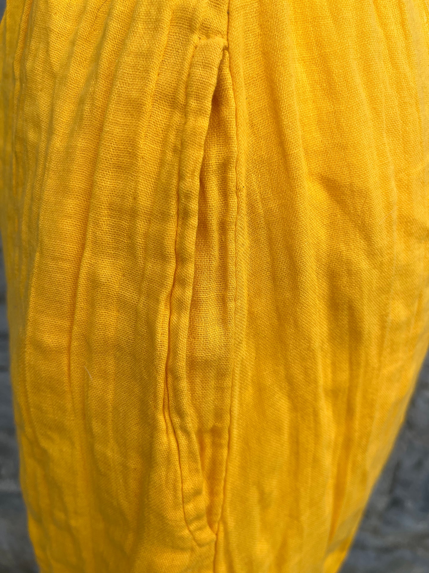 Yellow muslin skirt   uk 8