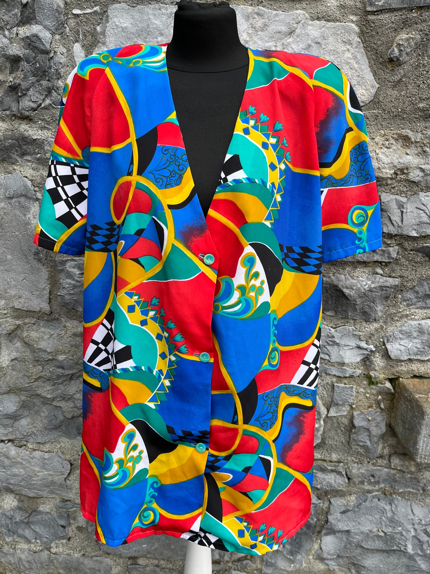 80s abstract shirt uk 14-16